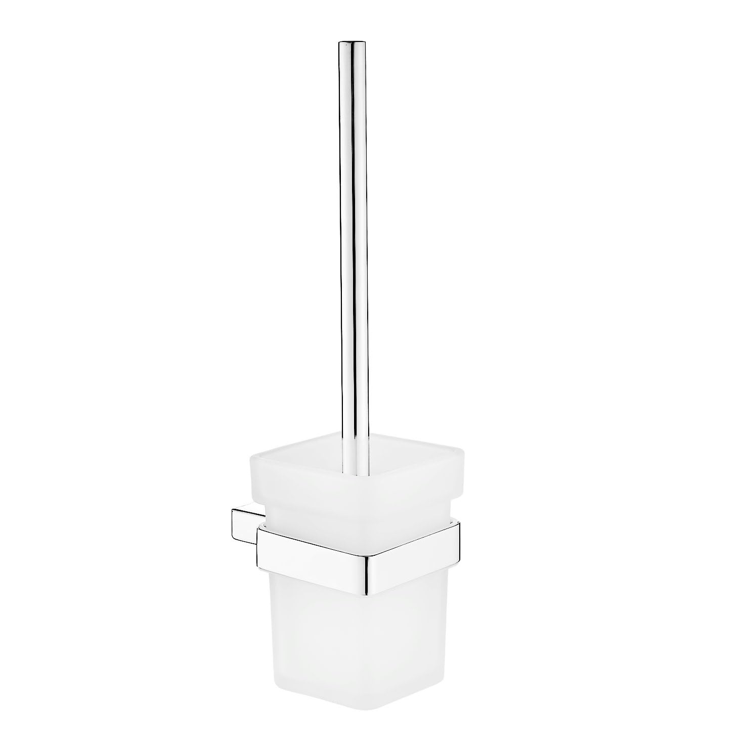 Toilet Brush and Holder Set - Wall Mounted Toilet Cleaner Brush Holder - Chrome Loo Brush Hygienic Toilet Brushes SHUNLI