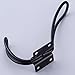 Exttlliy Iron Vintage Loop Design Metal Hanging Coat Hook Matte Black Wall Hooks Bathroom Kitchen (10Pcs)