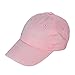 DALIX Unisex Youth Childrens Cotton Cap Adjustable Plain Hat - Unstructured (Pink)