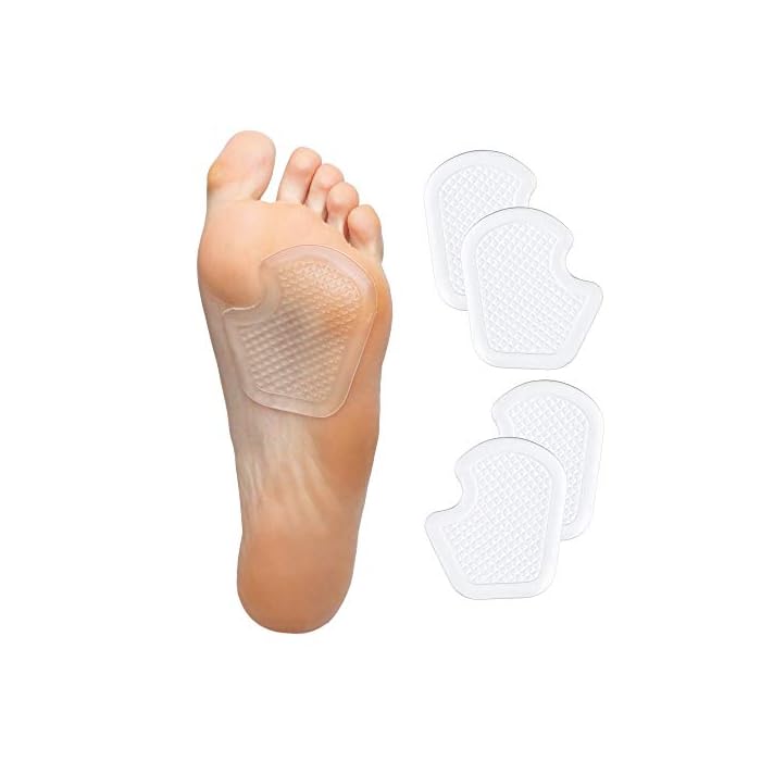 ZenToes Repositionable Gel Pads for Ball of Foot, Cushion Protect and Relieve Metatarsal, Sesamoid Pain - 2 Pairs