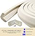 Edge & Corner Guard Set – EXTRA Long 22.0ft Coverage Incl 8 PRE-TAPED Corners - Cream White - Sharp Edges Furniture Protectors, Childproof Cushion Protection - Door Slammer Guard Included