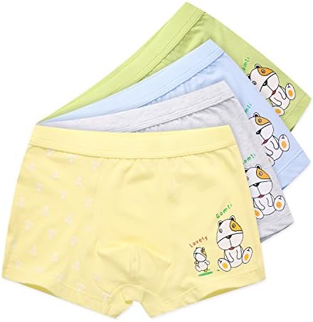 Defitck Little Boys Underwear Boxers Briefs Cotton Shorts Panties 4 Pack (7-8year, N10)