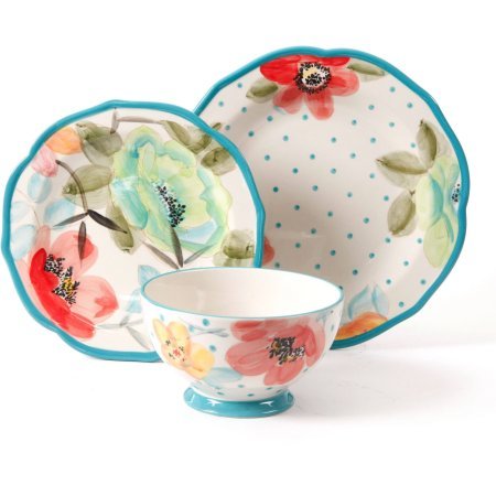 12-Piece Decorated Dinnerware Set in Vintage Bloom