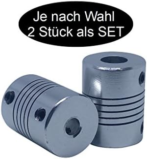 2 x Flexible Shaft Coupling Depending on your selection, 5mm x 8mm - 2 pieces, 1
