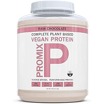 Promix Nutrition Raw Chocolate Vegan Plant Based Protein Powder 5 Pounds
