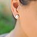 EVER FAITH 925 Sterling Silver Freshwater Cultured Pearl Button Stud Earrings - 13MM