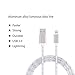 Tenfly Premium Aluminum Head 3ft 8 Pin LED Glow in Dark Lightning to USB Charging Cord Sync USB Data Cable for Apple iPhone/iPad (iOS1 Pack)