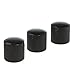 an-do-er Guitar Knobs 3PCS Metal Dome Knurled Barrel for Electric Guitar Parts Black