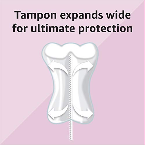 Amazon Brand Solimo Plastic Applicator Tampons, Light Absorbency