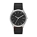 Skagen Men's Holst Quartz Stainless Steel and Leather Watch Color: Black, (Model: SKW6329)