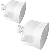 EMAQUIN Wall Mounts Brackets-Pair Set(2PCS) for Sonos Era 300 Speaker(Include 2PCS,Swivel and Tilt,Sturdy Metal,Enduring Paint Finish,Easy to intall,Compatible with Sonos Era 300,White Pair)