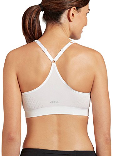 Jockey Women's Molded Cup Seamless Bra, Pure White, Large