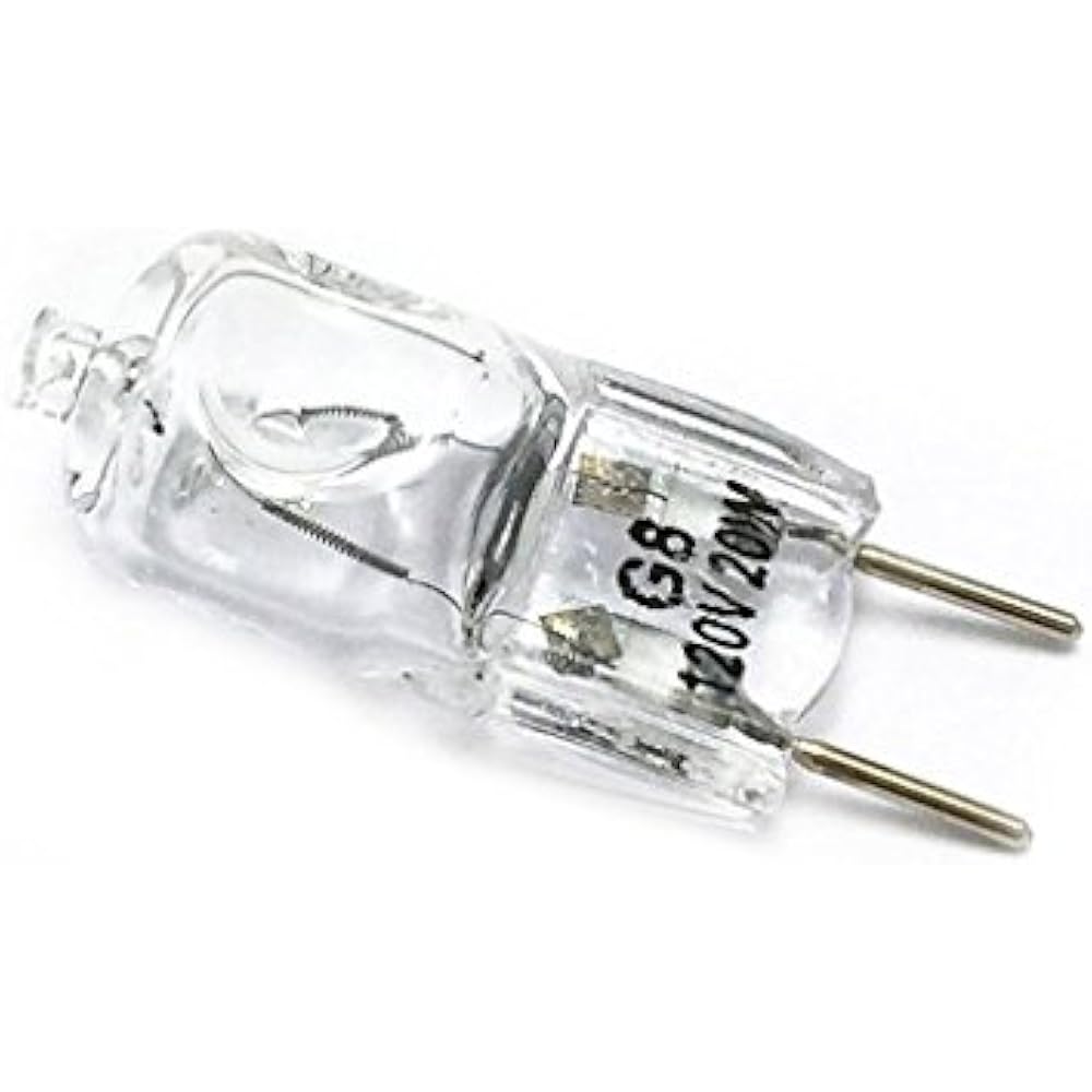 G8 120V 20W Halogen Light Bulbs, 2700K, With Base, Shorter