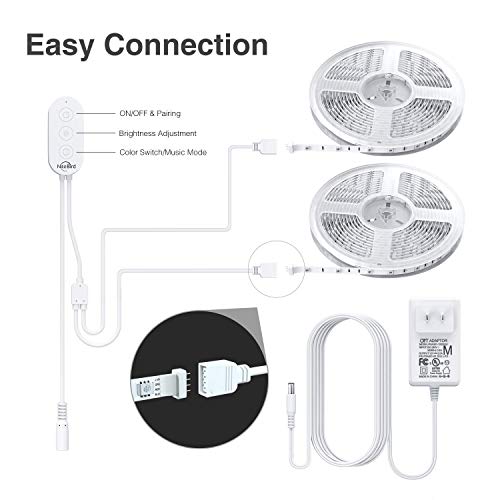 Smart LED Strip Lights, Nitebird 32.8ft LED Lights Strip, RGB Color Changing, Work with Alexa