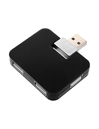 Sudroid Mini USB Hub 2.0 Creative U Shape Hub con 4 Puertos USB para PC Laptop USB Transferencia de Datos Negro
