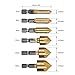 Countersink Drill Bit+Center Punch, Baban Countersink Drill Bit Set 6 Pcs 1/4'' Hex Shank HSS 5 Flute Countersink 90 Degree Center Punch Tool Sets For Wood Quick Change Bit 6mm-19mm