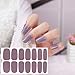 SILPECWEE 8 Sheets Nail Polish Strips Solid Color Nail Wraps Adhesive Nail Polish Stickers for Women Stick on Nails Gel Nail Strips with 1pc Nail File