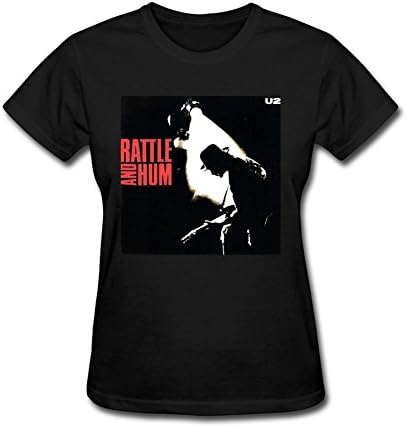 Uitgfgki Women's U2 Rattle and Hum Adult T-Shirt Tee SizeLBlack