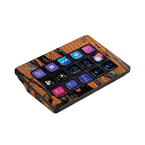 MightySkins Carbon Fiber Skin Compatible with Elgato Stream Deck MK.2 - Orange…