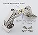 BESYZY 2 Pack Large Angle Door Hinges Concealed Kitchen Cabinet Door Hinge Big Kitchen Cabinet Door Hinges 175 Degree Soft Closing Frameless Mounting Full Overlay