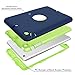Hocase iPad Mini 2/3 Case, Heavy Duty Shockproof Protection Hard Plastic+Silicone Rubber Bumper Hybrid Dual Layer Protective Case for iPad mini 1/2/3 (7.9-inch Display) - Navy Blue/Lime Green