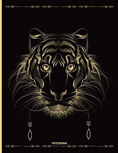 Lined Notebook Journal - point animals designs - Shaman Culture Lovers - Tribal Design Notebook Journal – animals tigers Lovers.: Perfect Gift for men ... 120 numbered pages, Large (8.5 x 11 inches),