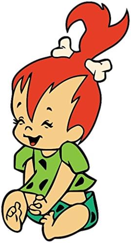 Pebbles Flintstone 11" X 5.8" Full Color Vinyl Decal Sticker (2 Decals 5" X 2.9”)