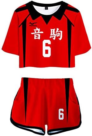 Amazon 音駒高校 6番 Ws 福永 招平 ふくなが しょうへい コスプレ ユニフォーム 仮装 上下セット バレーボール 服装 衣装 スポーツ ジャージ レディース 女性用 コミケー ジム ハロウィン コスプレ コスチューム 大人 成人 M コスプレ 仮装 通販