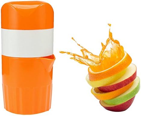 Manual Lid Rotation Citrus Orange Juicer,Lemon Squeezer Juicer ,Hand Fruit Juicer with Strainer and Container,Best as Oranges/Lemons/Grapefruits/kiwifruits/Fruit Squeezer