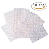 PROMENE Clear Rubber Feet Transparent Adhesive Bumper Pads, Round, Hemispherical, Trapezoid Shape, 192 Pieces