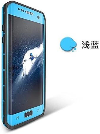 Shalleen Waterproof Shockproof Dirtproof Hard Phone Case Cover For Samsung Galaxy S7 Edge (Light Blue)