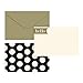 Graphique Black and Gold Dots Flat Notes – Note Card Stationery with Sleek Black and Gold Polka Dots and Gold 