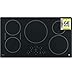 GE 36-Inch Cooktop with 5 Induction | Pan Size Sensors, SyncBurners, Red LED Display, Kitchen Timer, 3,700-Watt Element | ADA Compliant Fits Guarantee | PHP9036DJBB model