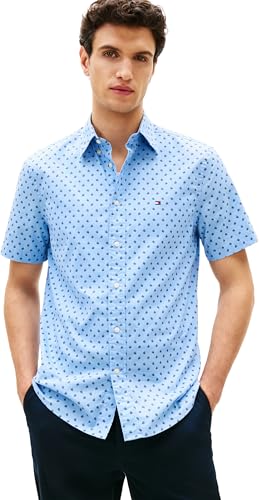 Popeline Flex PRT RF BD S/S MW0MW43140 pour Homme, Bleu, M