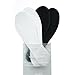 HappyStep® 2 Pairs Terry Insoles The Best Barefoot Insoles, Ideal for Walking, Jogging and Running in All Seasons, Washable and Reusable, 1-Pair Black and 1-Pair White (Women Size 8)