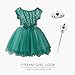 Fiream Soft and Comfortable Well-Made Mermaid Short Sleeve Princess Tulle Dress(JP014,4-5Y)