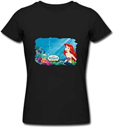 ZHEDZU Women's The Little Mermaid Movie 2016 Cool T Shirt Cotton Black L