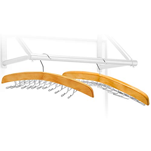 ANKO Tie Belt Hangers 2 Pack, Adjustable Rotating 24 Clip Scarf Racks Holder Hook for Homewares Closet Accessories Organizers Storage - Thumbnail 6