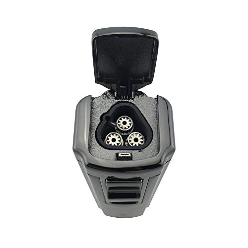 Cohiba Cigar Cutter and Lighter Set 3 Torch Jet Flame with Punch Lighters Windproof Butane Refillable Inflatable Guillotine Stainless Steel Double Blade - Thumbnail 6
