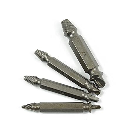 Generic 2016 Steel Broken Easy Out Damaged Screw Extractor Drill Bit Gator Grip Guide Set Broken Bolt Remover Speed Out Set 4pcs/Set