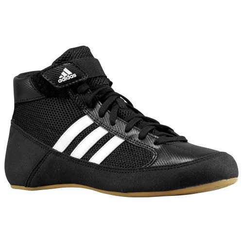 adidas HVC Wrestling Shoes - Black/White- 7
