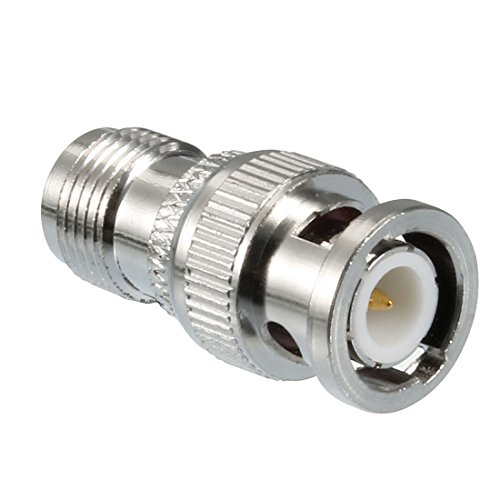 uxcell BNC Male to TNC Female Jack M/F Straight Type Adapter Connector Silver Tone
