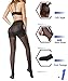 FANCAME Women's Sheer Compression Shaping Pantyhose 40D Push Up Shape Silk Stockings 2 Pair (Medium, Black & Nude)