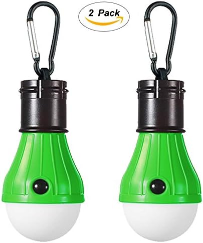 2 Pack LED Camping Lantern Portable Flashlight 3 Modes Lamp for Indoor and Outdoor Decoration Backpacking Camping Fishing Gear Tent Bulb Courtyard Emergency Light Battery Powered