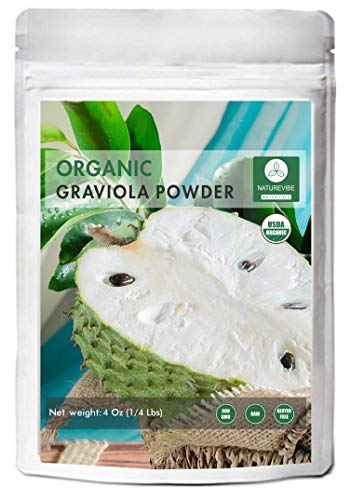 Naturevibe Botanicals Organic Graviola Powder (4oz), Annona muricata (Soursop) | Non GMO and Gluten Free | Supports Immune System. Naturevibe Botanicals Organic Graviola Powder (4oz), Annona muricata (Soursop) | Non GMO and Gluten Free | Supports Immune System.
