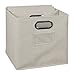 Niche Cubo Set of 6 Foldable Fabric Storage Bin with Label Holder- Natural