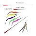 Cat Toys Wand Interactive Feather Teaser Stick and Exerciser Attachments Retractable Fishing Rod with 6 Refills Feathers Set for Cats Kitten (Worm)