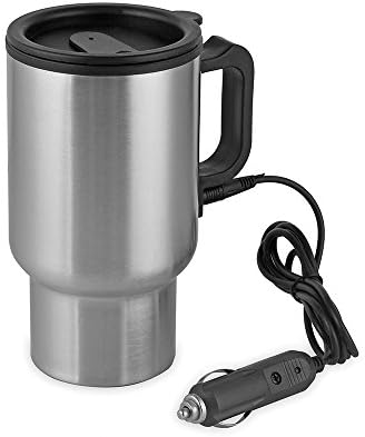 Car Heating Cup Sunsbell Stainless Steel Mug Car Coffee Cup Warmer with DC 12V Charger