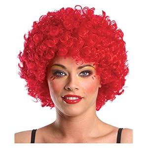 Afro payaso peluca rojo