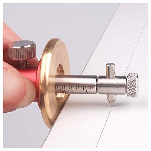 Newkiton Wheel Marking Gauge Plus with Micro Adjust Function, 1 Bearing Wheel Cutter for Soft Wood, 1 Locked Wheel Cutter for Hard Wood, 1 Metal Making Pen, 10 Marking Pencils, 1 Screwdriver Included